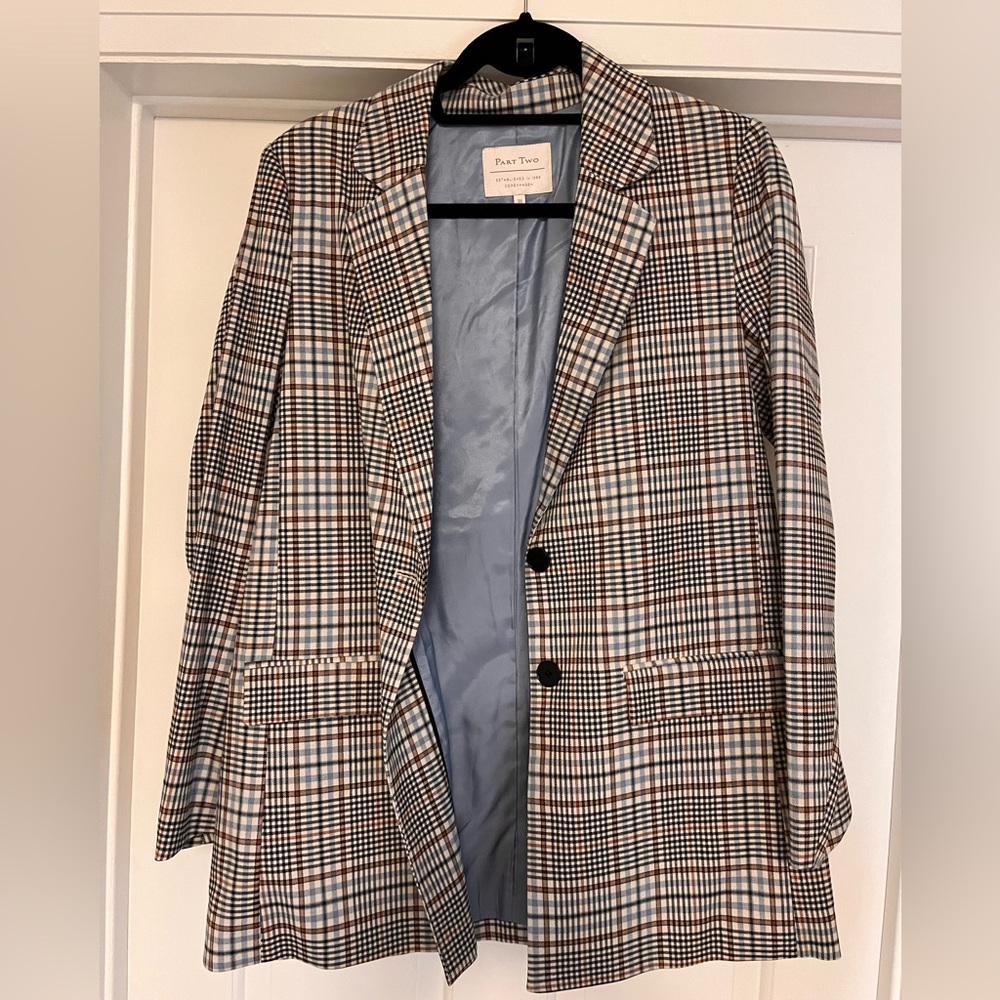 Part Two Plaid Blazer